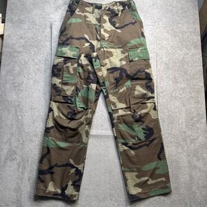 US Military Woodland BDU Cargo Pants Men's Small Camouflage Battle Fatigues